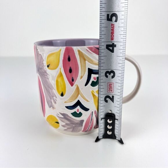 Anthropologie Home Mathilde Mug Vibrant Floral Handpainted Stoneware Coffee Tea - Picture 7 of 8